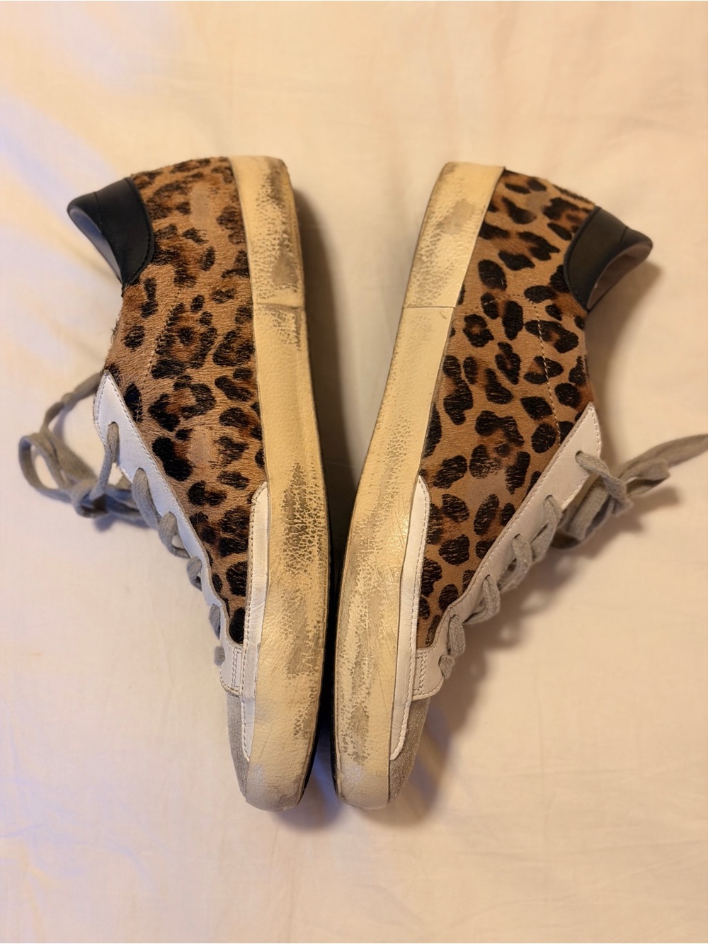 GOLDEN GOOSE Women's Super-Star in leopard print leather - Picture 8 of 13